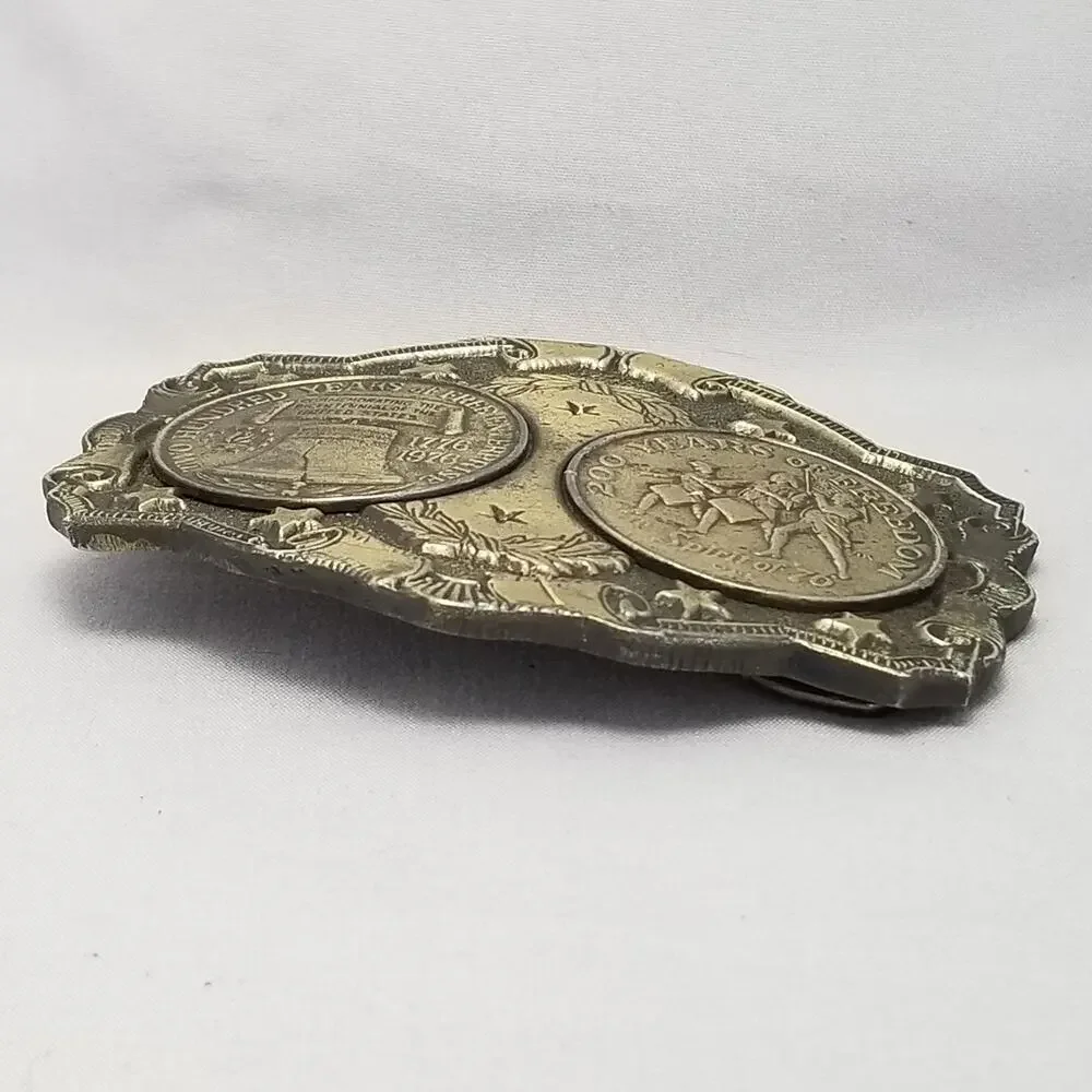 Belt Buckle 1976 Bicentennial Of The United States 200 Years Of Freedom And Free